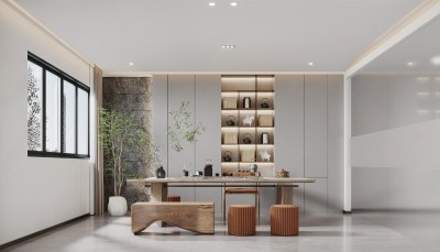 现代茶室3D模型下载